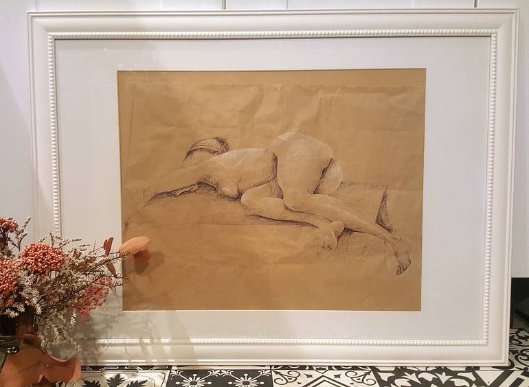 Original Nude Drawing by Dany Caraty