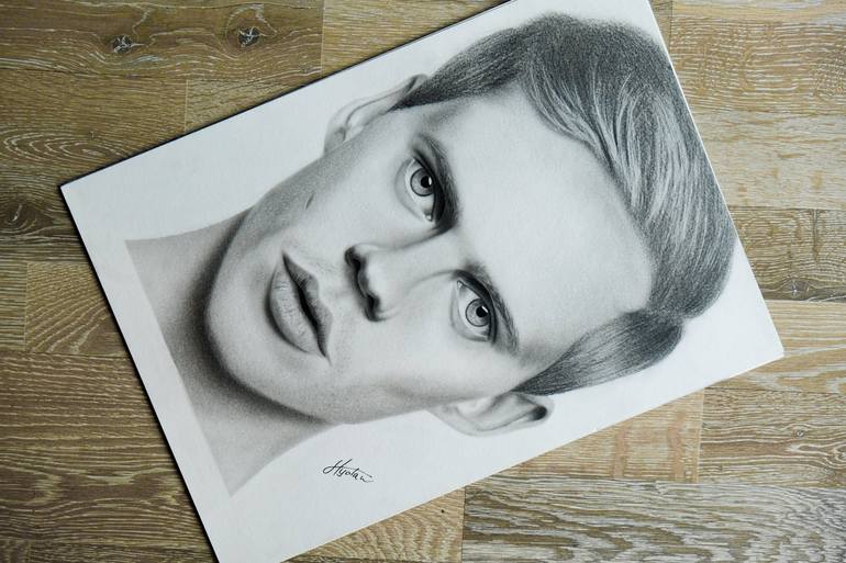 Original Portrait Drawing by Aydan Nuravanzade