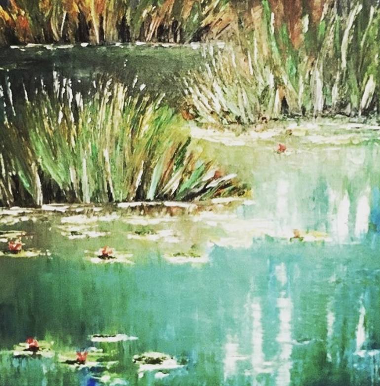 Lily pads Painting by Bobby Goldsboro | Saatchi Art