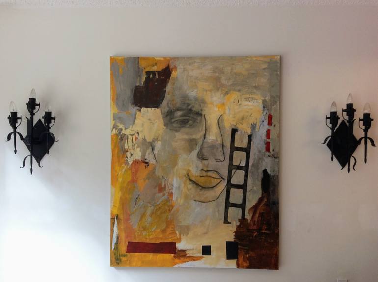 Original Abstract Expressionism People Painting by Sandra Texier