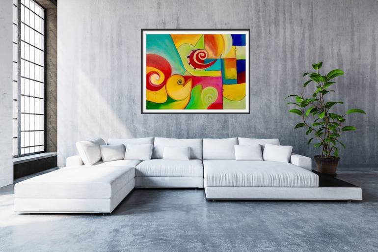 Original Art Deco Abstract Painting by Jaishri Lalwani