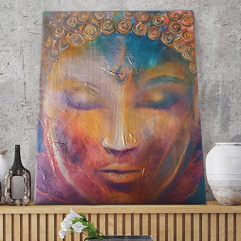 Original Figurative Religion Painting by VERONIKA KUNAVINA