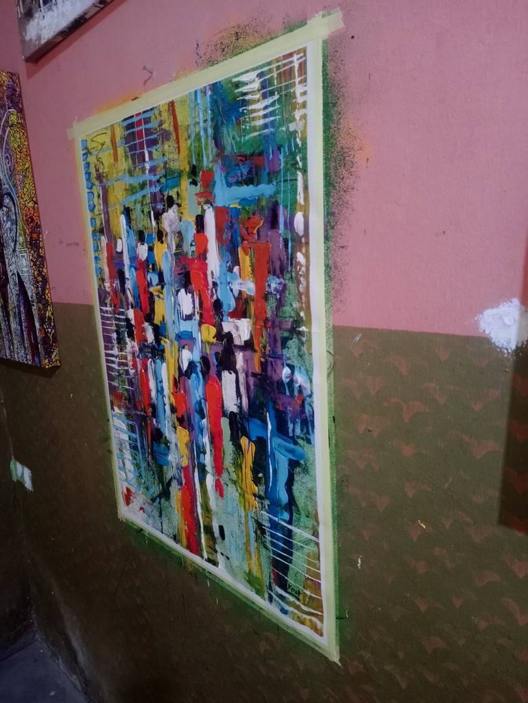 Original Abstract Painting by Akpet Nyambi