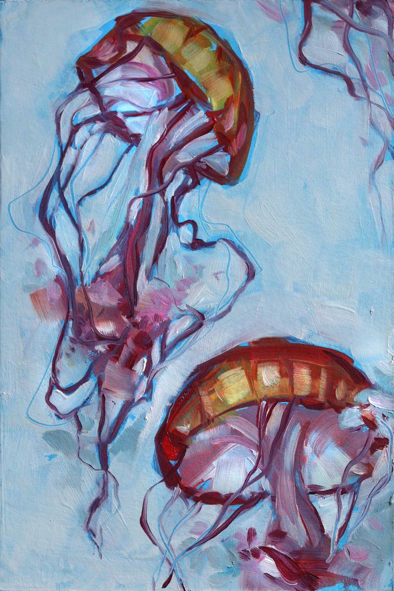 jellyfish Painting by Yulia Maslova | Saatchi Art