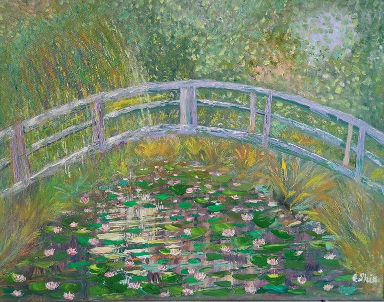 Monet's Japanese Footbridge Limited Edition Of 10 Painting By Olga Shin ...