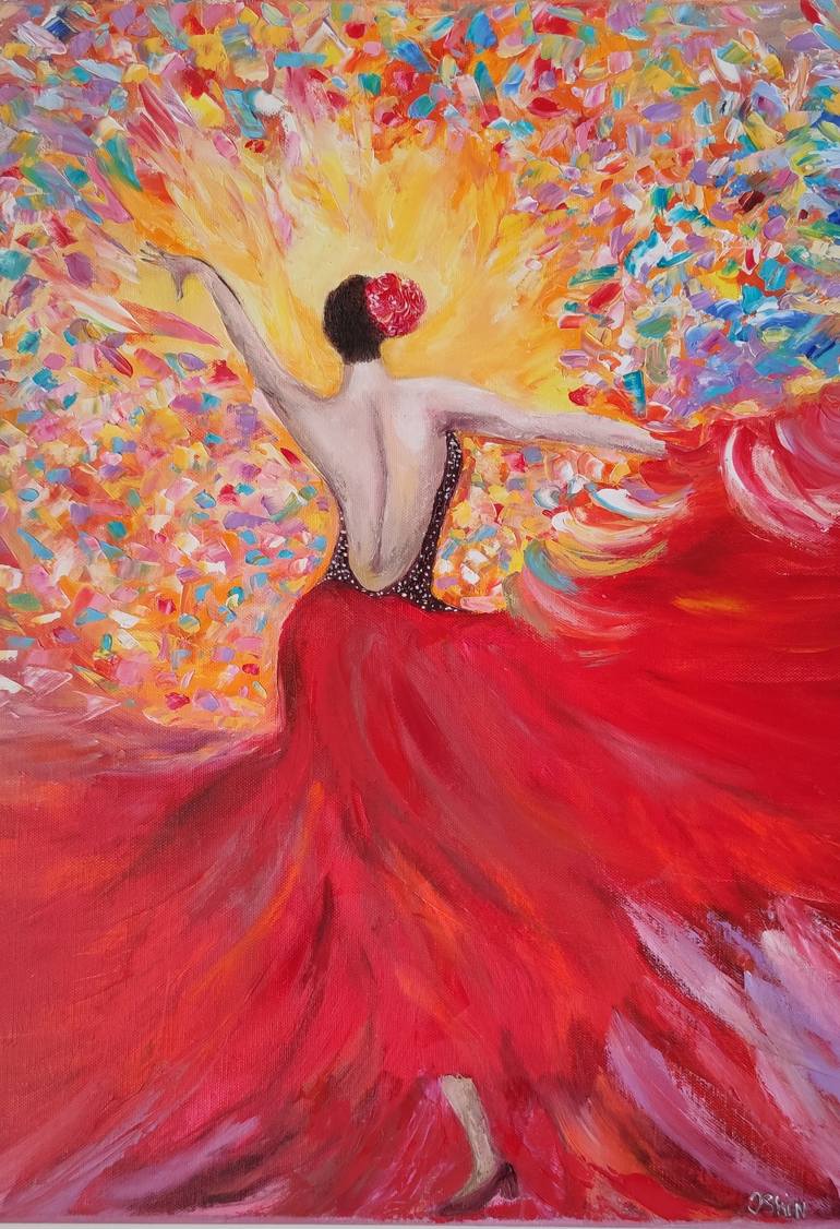 Flamenco Painting by Olga Shin | Saatchi Art