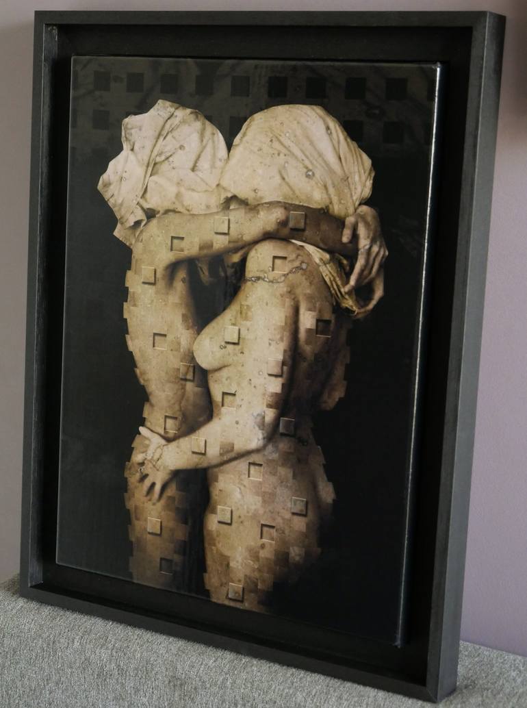 Original Figurative Love Mixed Media by Georges DUMAS
