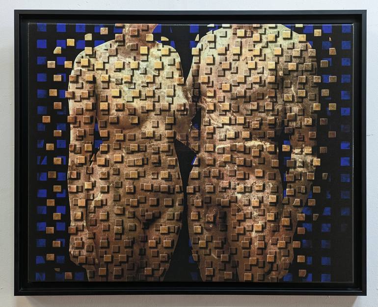 Original Geometric Body Mixed Media by Georges Dumas