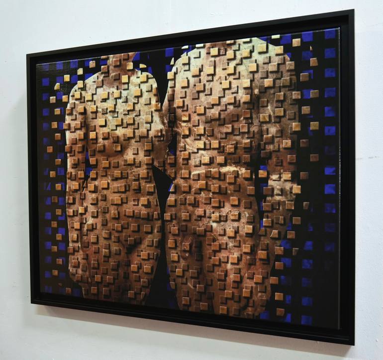 Original Geometric Body Mixed Media by Georges Dumas