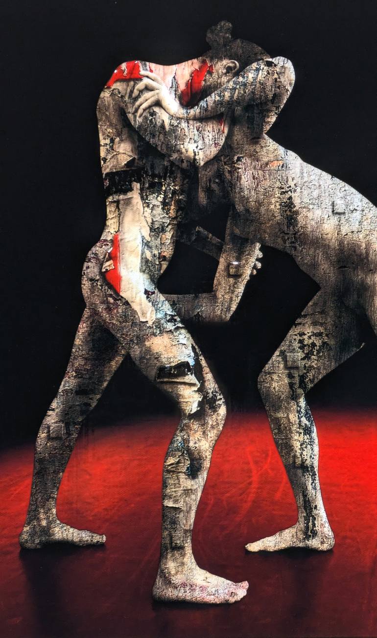 Original Pop Art Nude Mixed Media by Georges Dumas