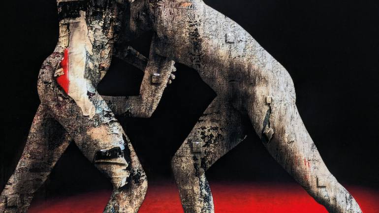 Original Pop Art Nude Mixed Media by Georges Dumas
