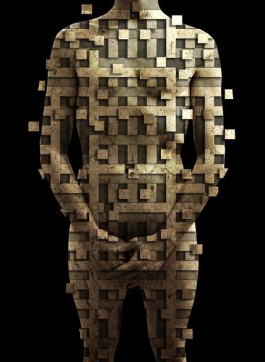 Original Surrealism Men Mixed Media by Georges Dumas