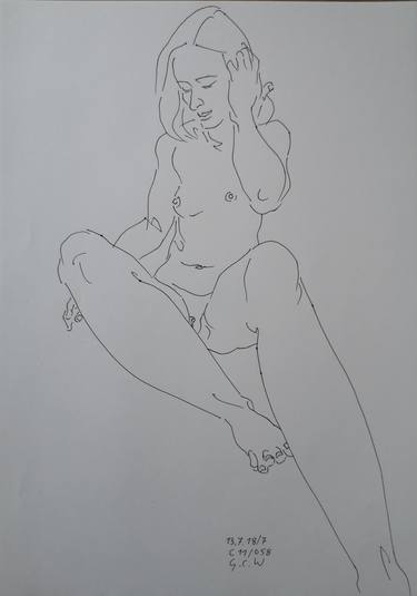 Print of Figurative Nude Drawings by Georg Wirnharter