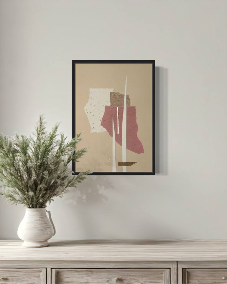 Original Minimalism Abstract Collage by Aurelie Pellat