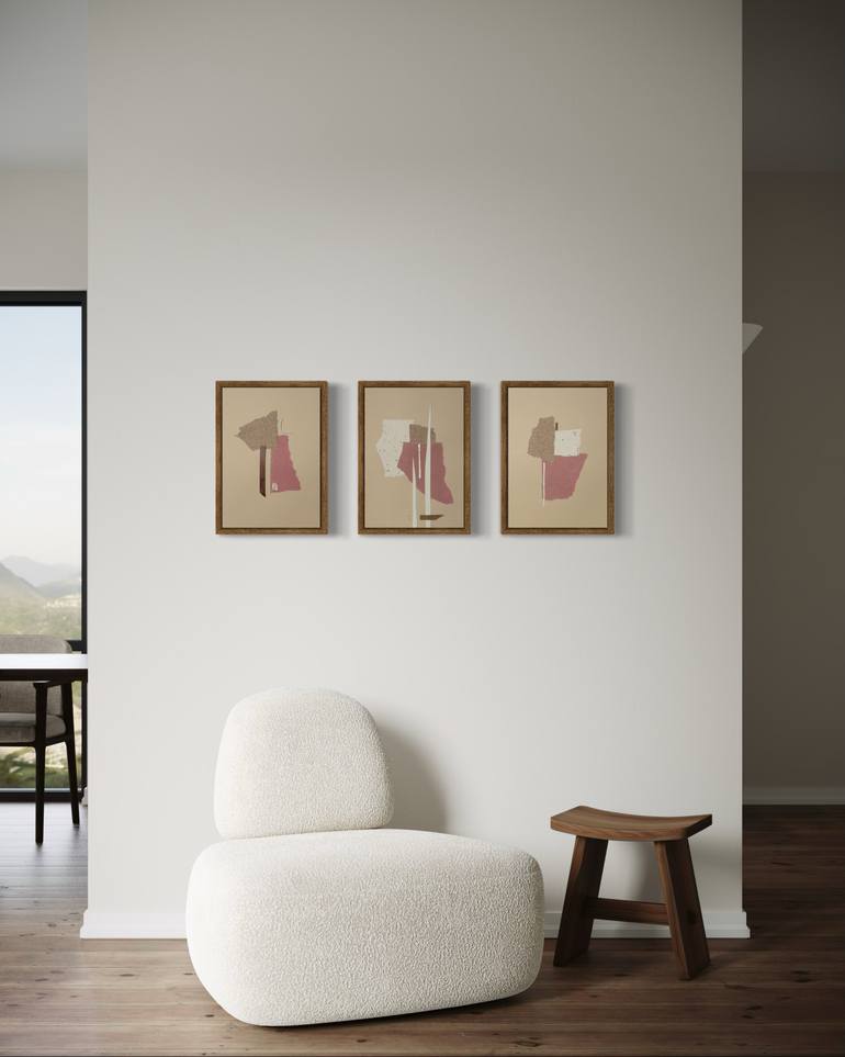 Original Minimalism Abstract Collage by Aurelie Pellat