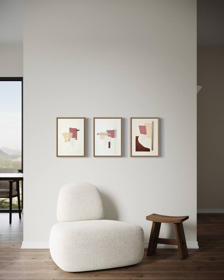 Original Minimalism Abstract Collage by Aurelie Pellat