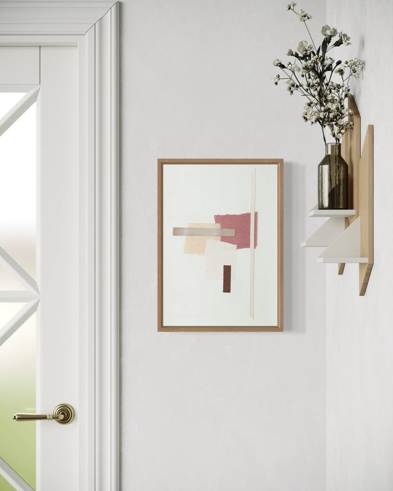 Original Minimalism Abstract Collage by Aurelie Pellat