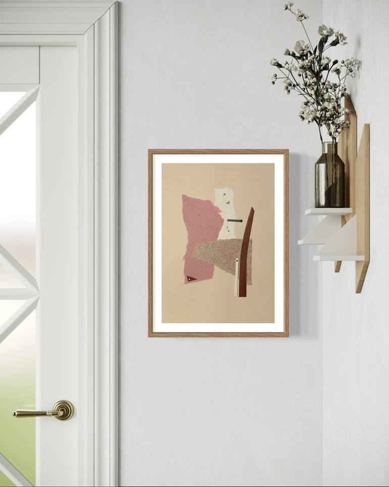 Original Minimalism Abstract Collage by Aurelie Pellat