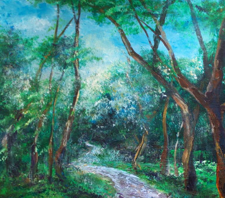 Original Impressionism Landscape Painting by Marina Kaverinskih