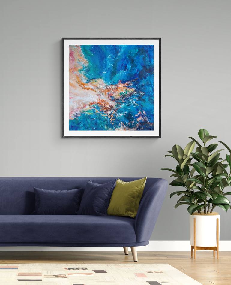 Original Abstract Expressionism Seascape Painting by Marina Kaverinskih