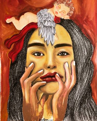 Original Expressionism Women Painting by Lena Silva
