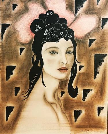 Original Expressionism Women Drawing by Lena Silva