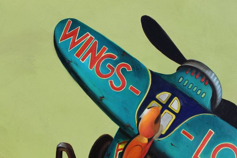 Original Aeroplane Painting by nicoletta bagatti