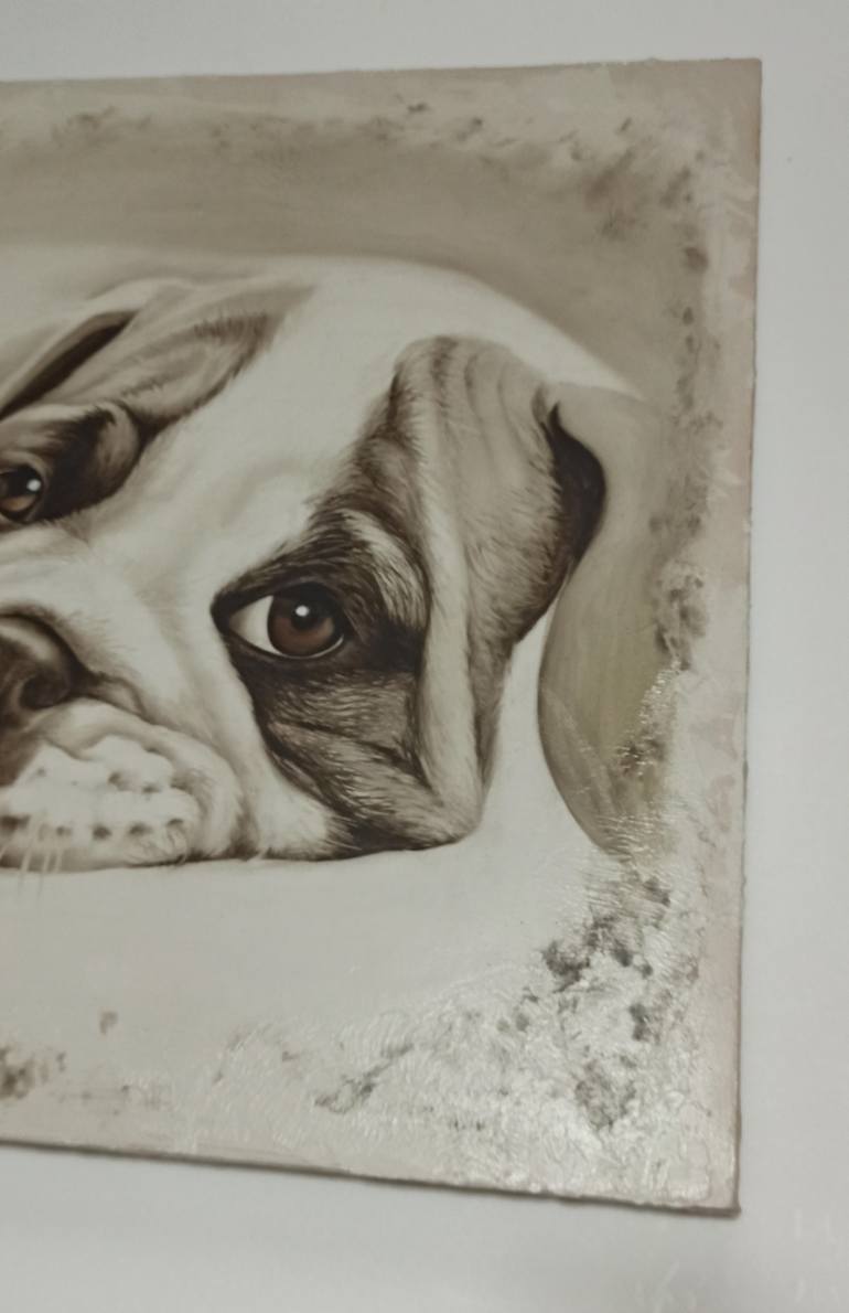 Original Fine Art Dogs Painting by nicoletta bagatti