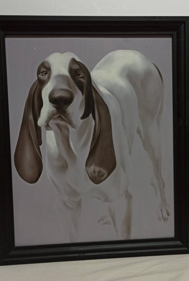 Original Fine Art Dogs Painting by nicoletta bagatti