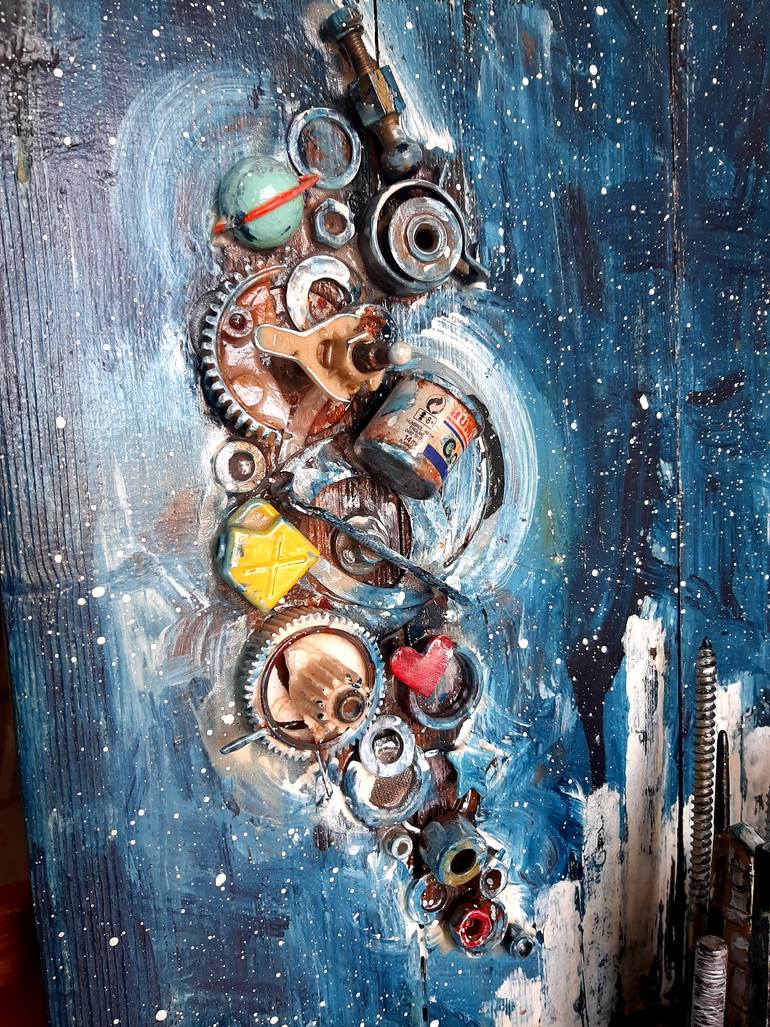 Original Abstract Expressionism Architecture Sculpture by Romel Quoio