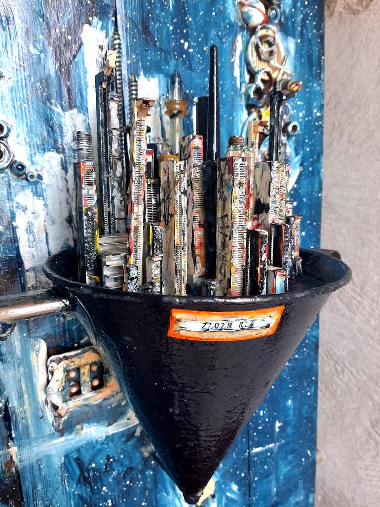 Original Abstract Expressionism Architecture Sculpture by Romel Quoio