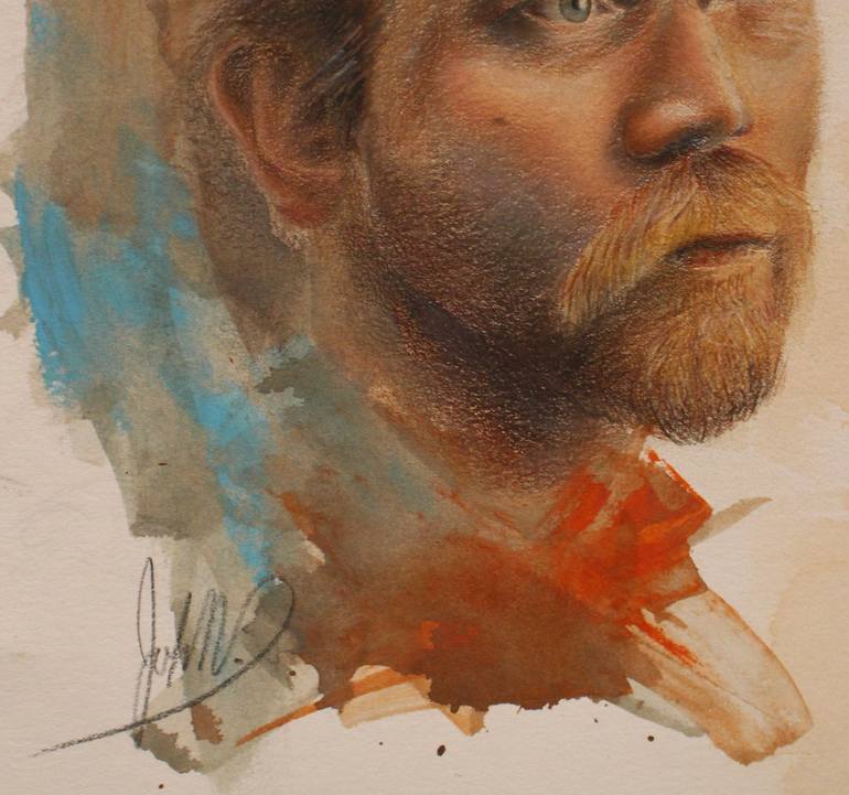 Original Figurative Men Drawing by John Nigohosian