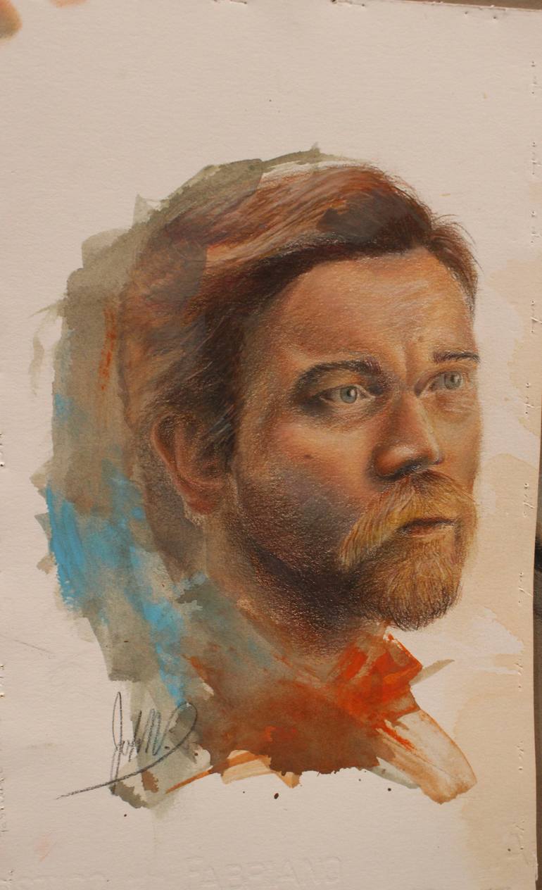 Original Figurative Men Drawing by John Nigohosian