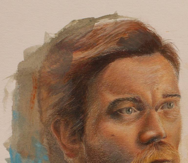 Original Figurative Men Drawing by John Nigohosian