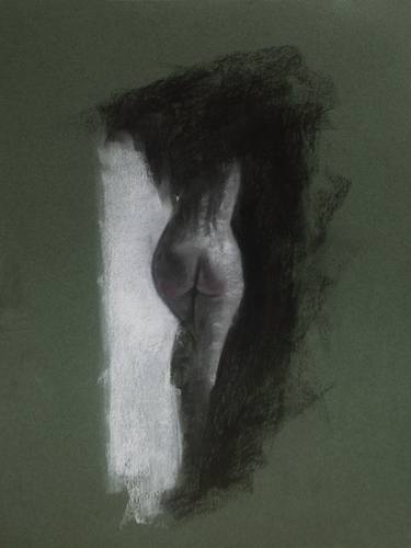 Original Expressionism Nude Drawing by Alexis Ochoa Loza