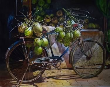 Original Photorealism Bicycle Paintings by Swapna Singh