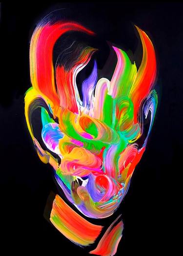 Original Abstract Portrait Paintings by Lauren White Murphy