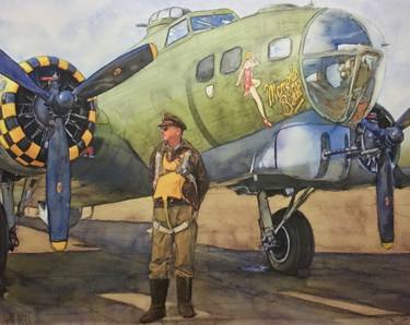 Print of Aeroplane Paintings by John Bell