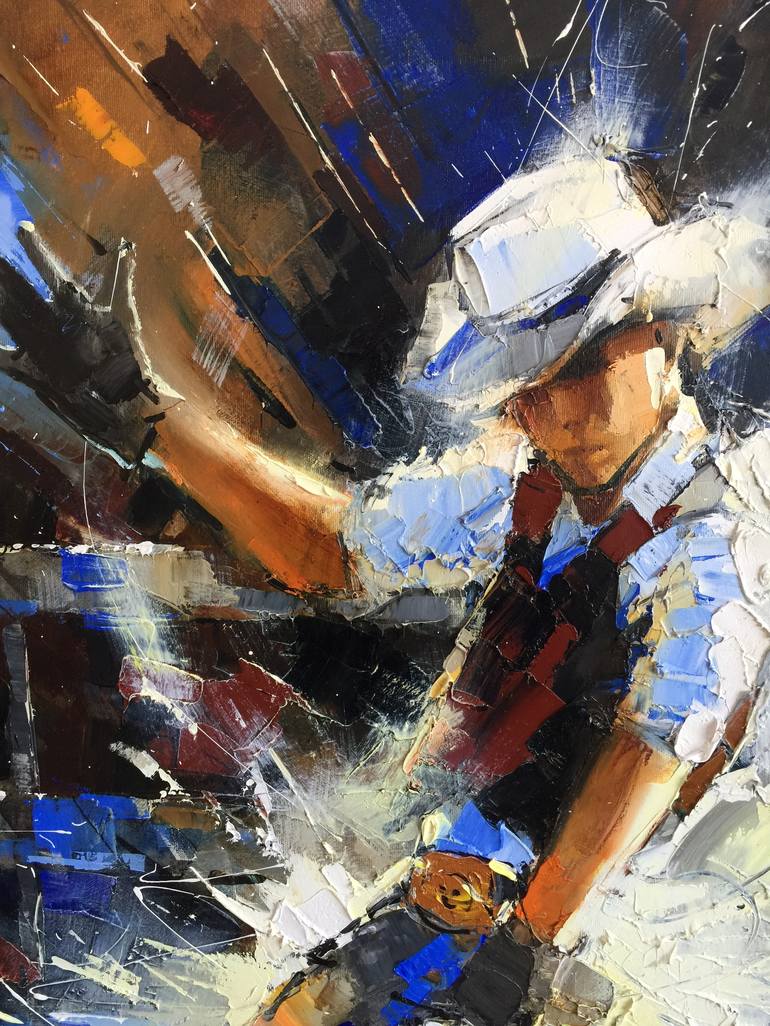 Original Impressionism Sport Painting by Oleksandr Zoria