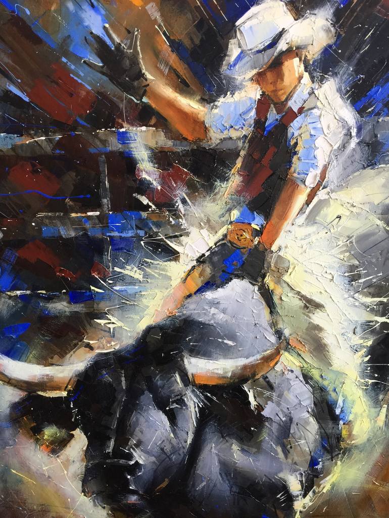 Original Impressionism Sport Painting by Oleksandr Zoria