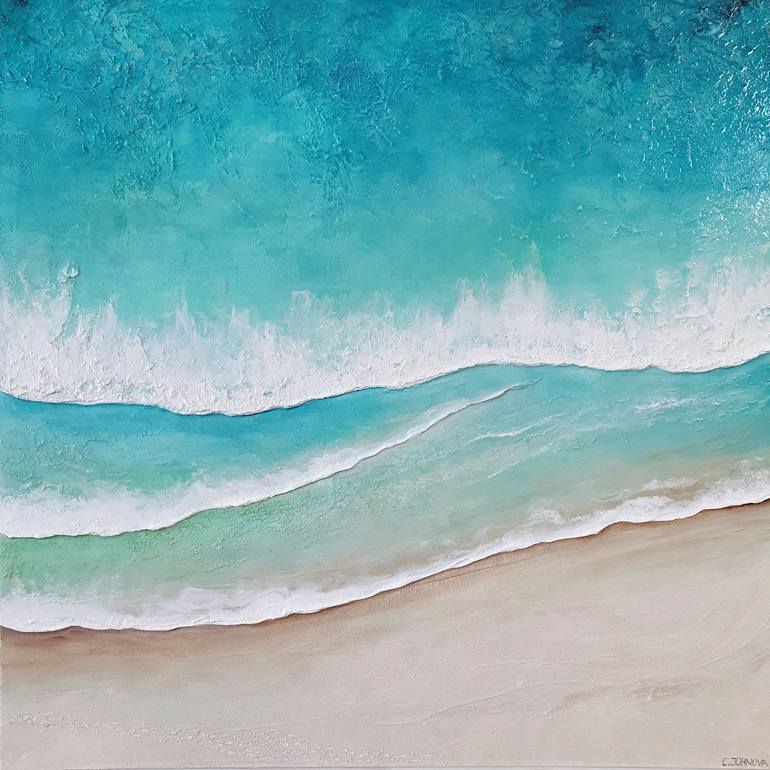 Original Modern Beach Painting by Eva Johnova