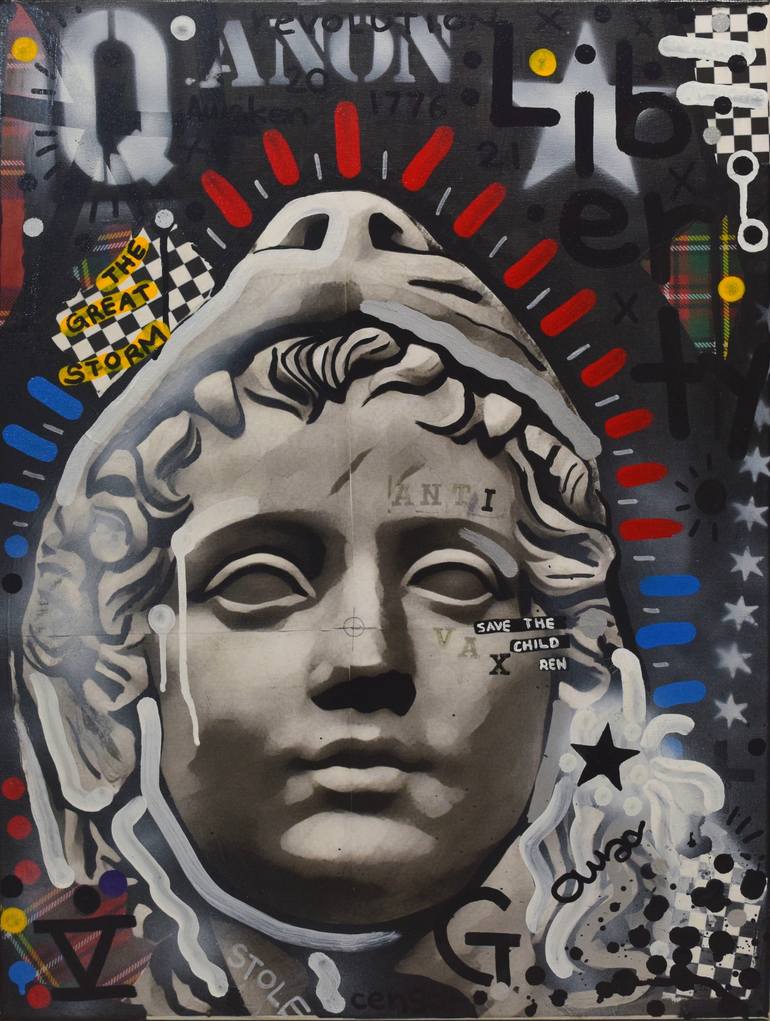 Qanon Shaman Painting By Loren Brooks Saatchi Art