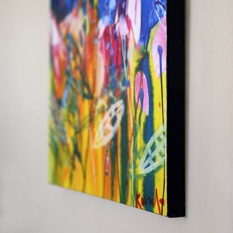 Original Abstract Floral Painting by Piotr Kownacki