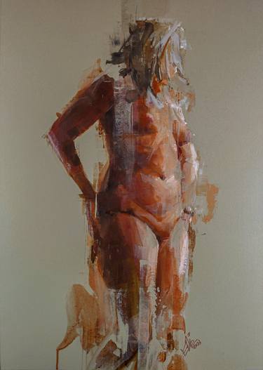 Print of Impressionism Nude Paintings by Khalid Khan - KAAY