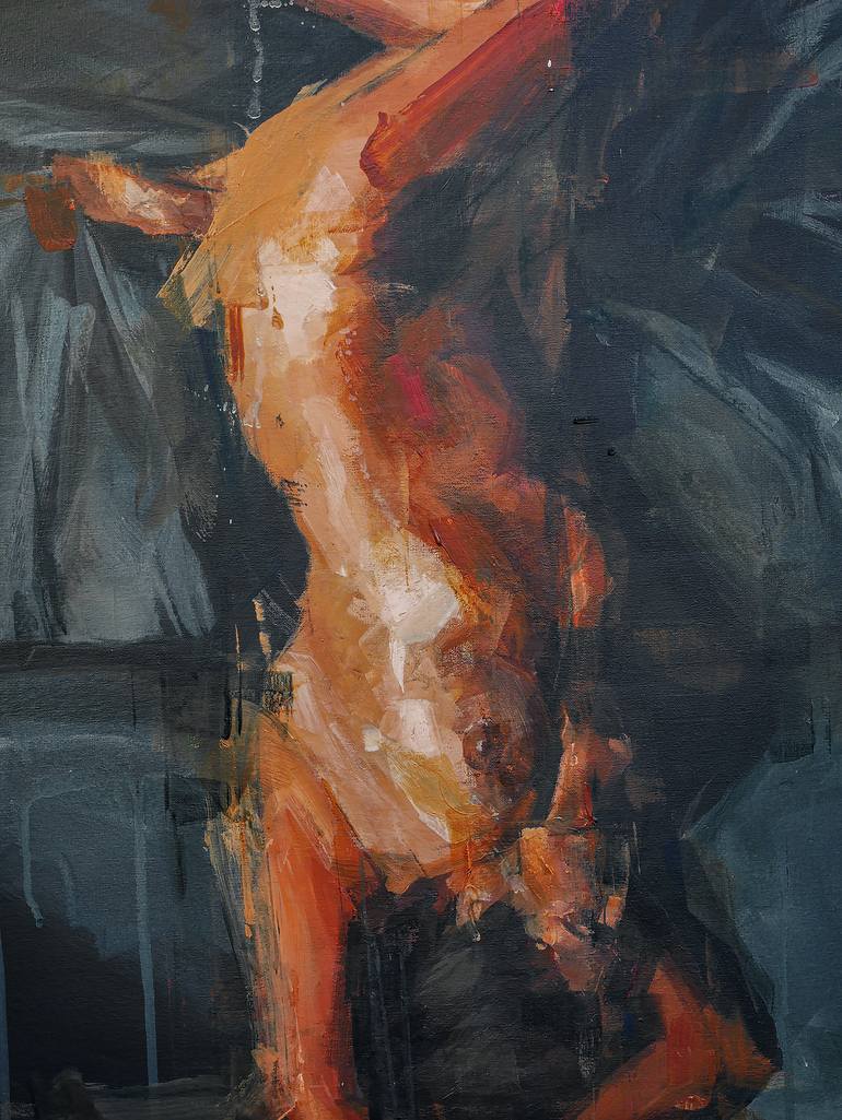 Original Contemporary Nude Painting by Khalid Khan - Kaay