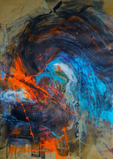 Original Abstract Paintings by Khalid Khan - KAAY