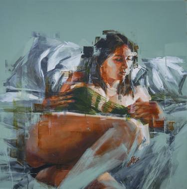 Original Figurative People Paintings by Khalid Khan - KAAY