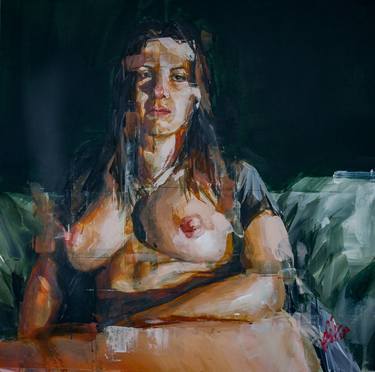 Original Figurative Nude Paintings by Khalid Khan - KAAY