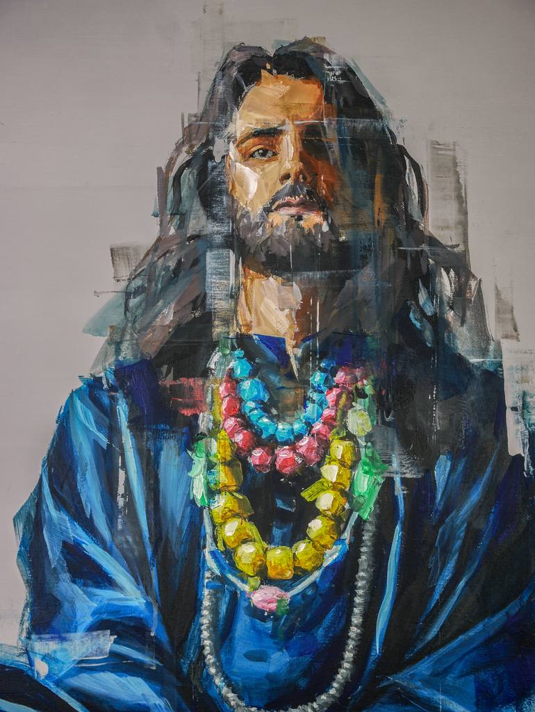Original Figurative People Painting by Khalid Khan - Kaay