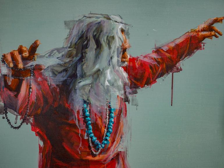Original Figurative People Painting by Khalid Khan - Kaay